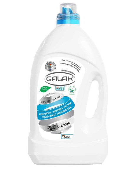 GALAX Żel do prania UNIWERSALNY ŚWIEŻA MIĘTA 114 prań, 4000 g