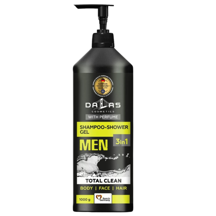 DALAS MEN Żel pod prysznic 3W1 do twarzy, ciała i włosów TOTAL CLEAN, 1000 g