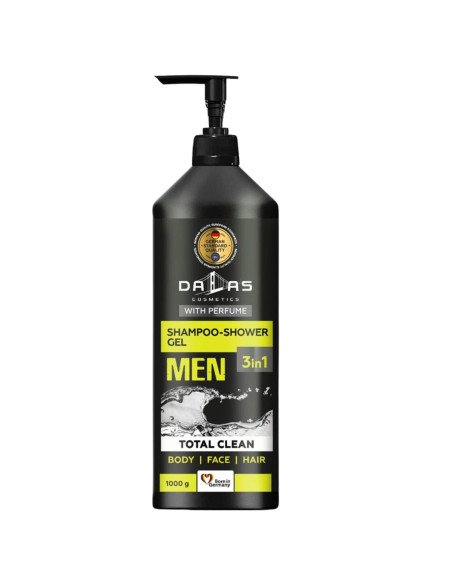DALAS MEN Żel pod prysznic 3W1 do twarzy, ciała i włosów TOTAL CLEAN, 1000 g